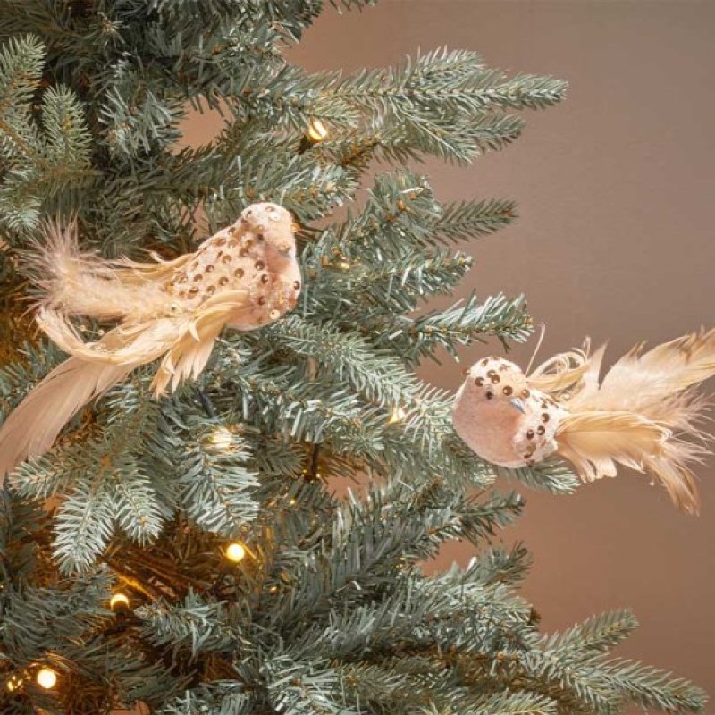 SG XMAS : GLITTERBIRD GOLD 2PK