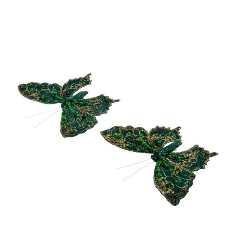 SG XMAS : BUTTERFLY EMERALD 2PK