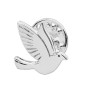 Tipperary Crystal : Dove Lapel Pin - Silver