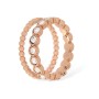 Tipperary Crystal : Rose Gold Daisy Chain Stacking Rings (Size6)