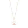 Tipperary Crystal : Circle & Bar Pendant in Rose Gold