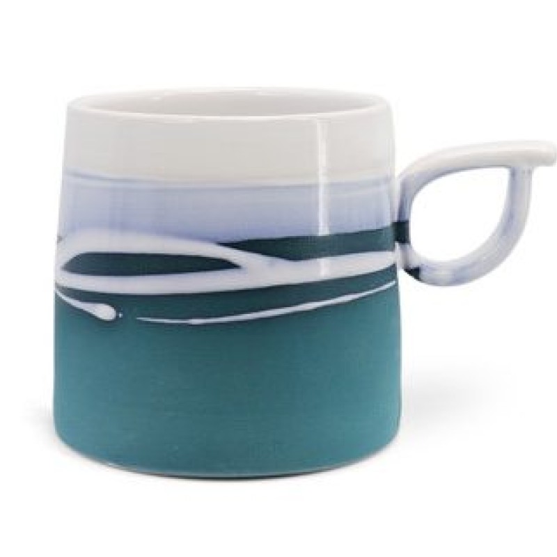 PAUL MALONEY POTTERY TEAL MUG