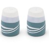 PAUL MALONEY POTTERY TEAL SALT & PEPPER