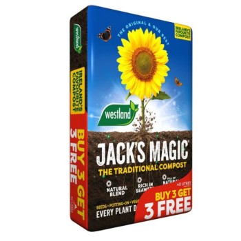 Westland Jacks Magic Compost 40L Peat Reduced - BUY 3 GET 3 BAGS FREE 
