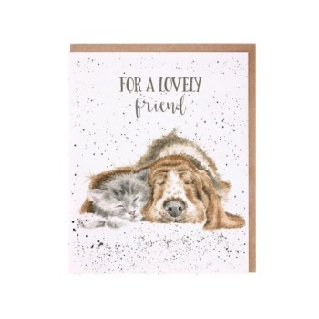 Wrendale Greeting Card Dog and Catnap