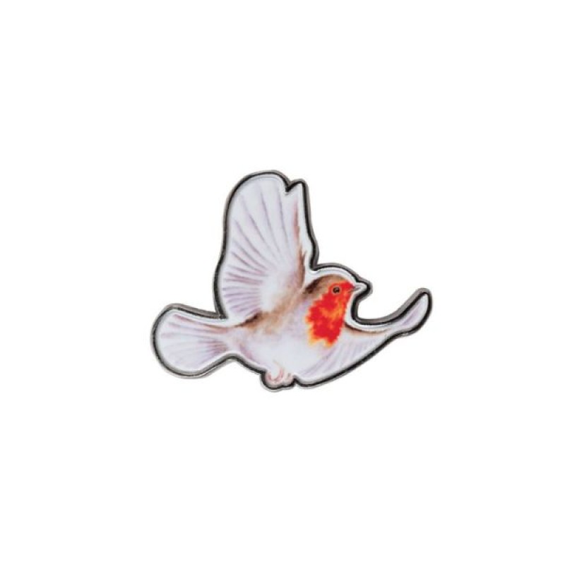 Wrendale Flying Robin Pin Badge