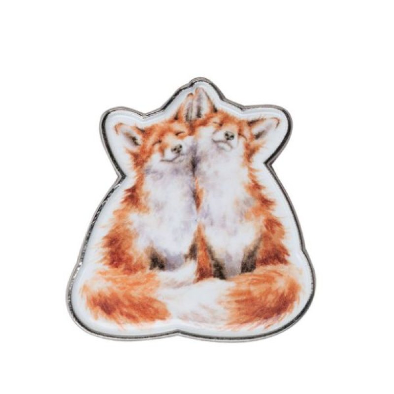Wrendale Contentment Fox Pin Badge