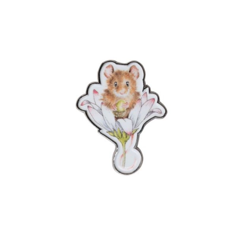 Wrendale Oops a Daisy Mouse Pin Badge