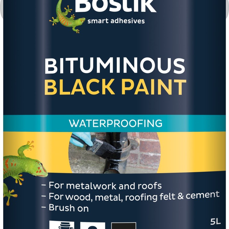 Bostik Waterpoof Black Paint 5lt