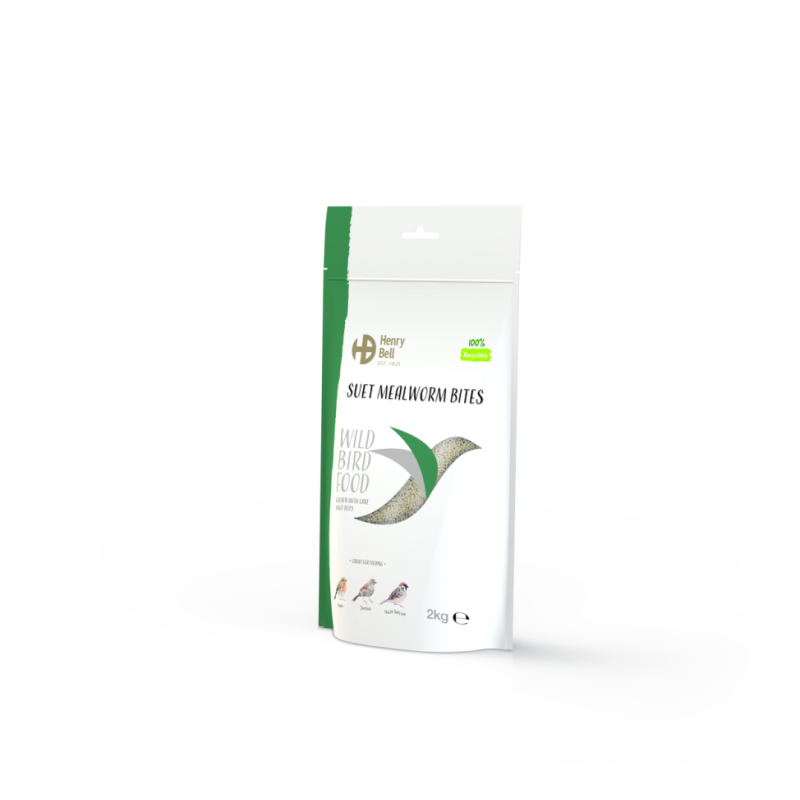 Henry Bell Bird Food - Suet Mealworm Bites 2Kg