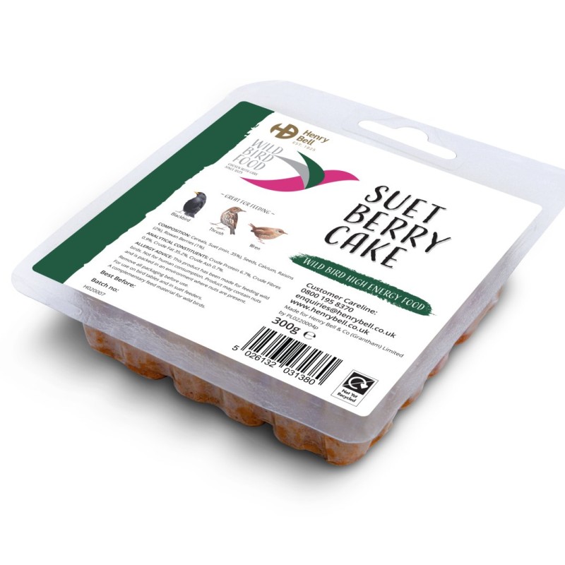 Henry Bell Bird Food - Suet Berry Cake
