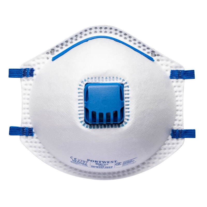 PW: P2V 10PACK DISPOSABLE RESPIRATORS VALVED