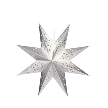 SG XMAS : INLIT ORIGAMI STAR - SILVER