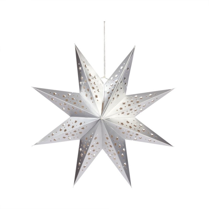 SG XMAS : INLIT ORIGAMI STAR - SILVER