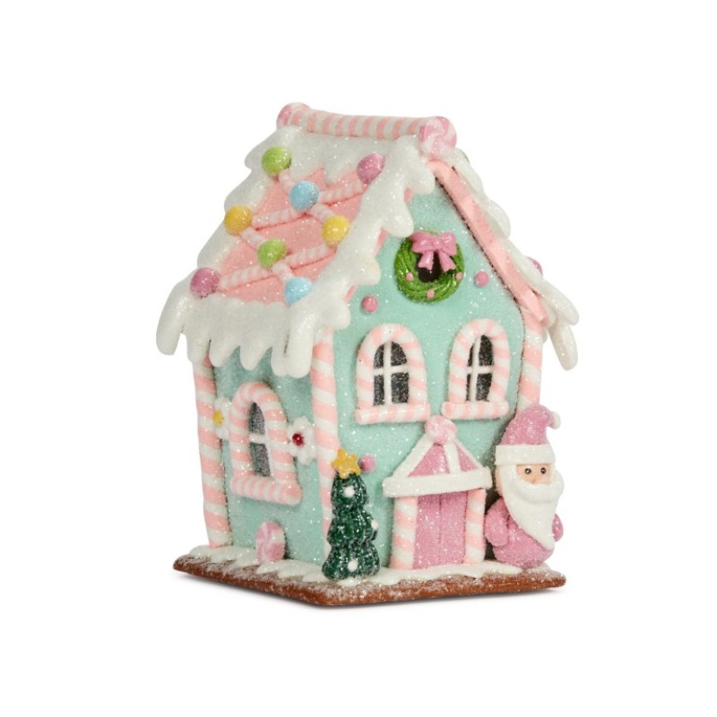 GINGERBREAD SANTA ICECANDY COTTAGE