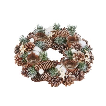 SG XMAS : FROSTPINE CANDLE HOLDER 33 CM