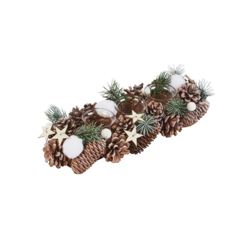 SG XMAS : FROSTPINE CANDLE HOLDER 36 CM