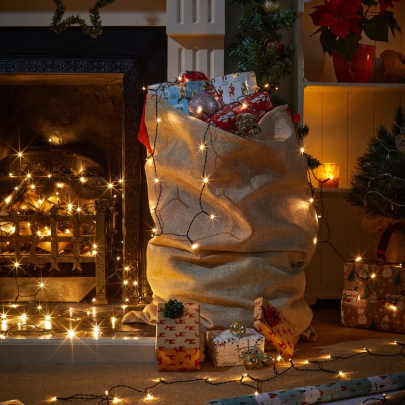 100 BATTERY POWERED STRING LIGHTS - W/W