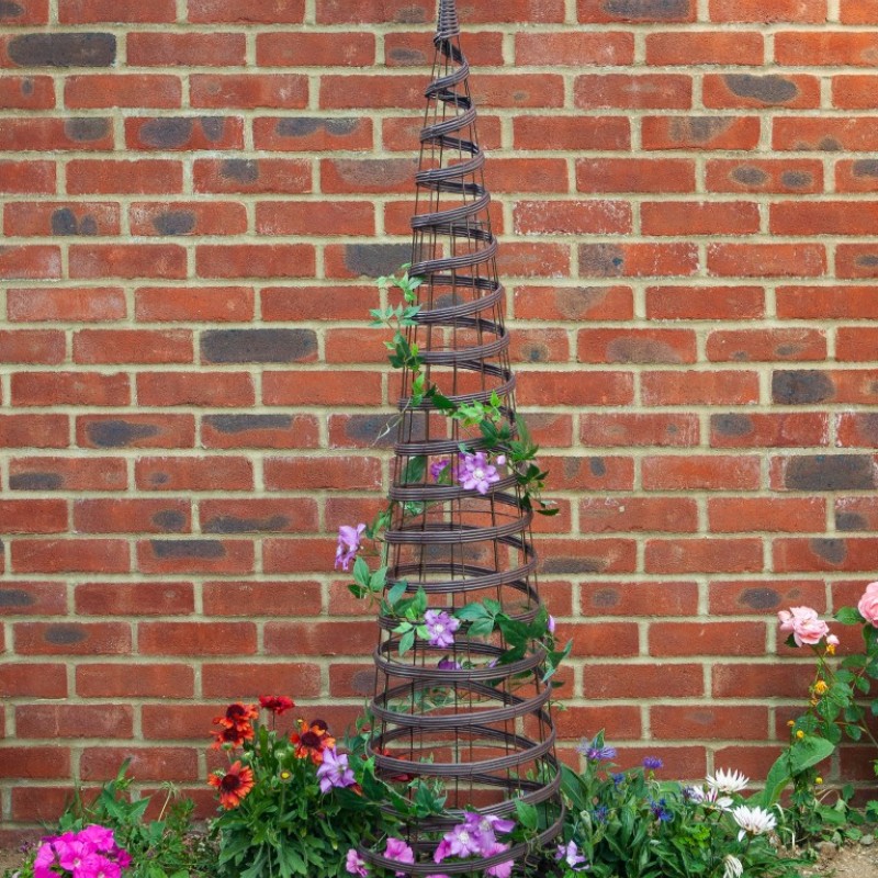 SG: FAUX RATTAN OBELISK - CHESTNUT 1.5M