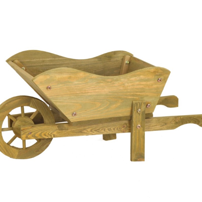 WOODLAND WHEELBARROW PLANTER - TAN