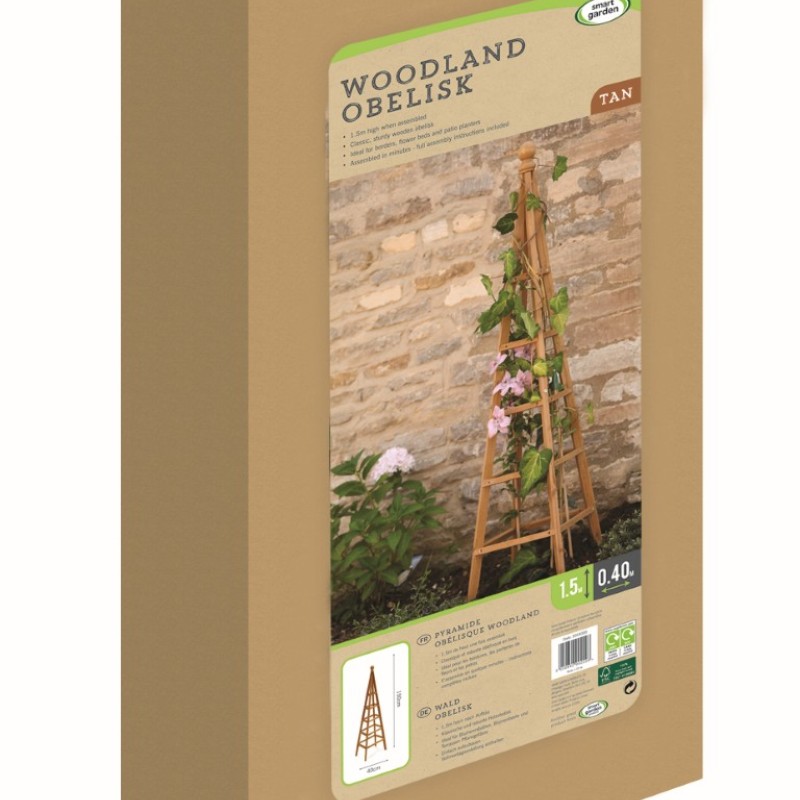 LARGE WOODLAND OBELISK - TAN 1.9M - FSC 1