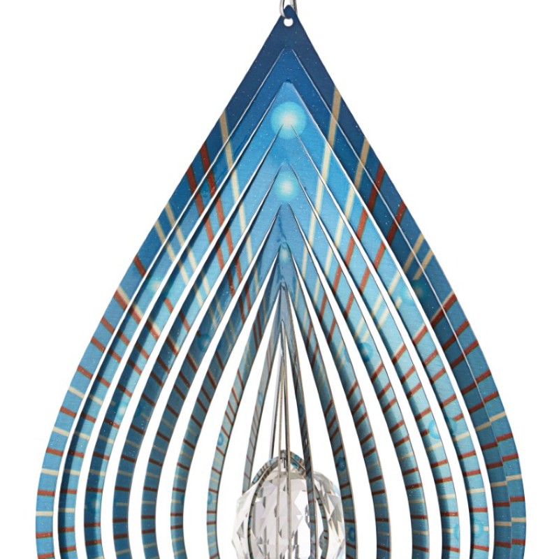 SG: CRYSTAL TEARDROP AZURE 37CM