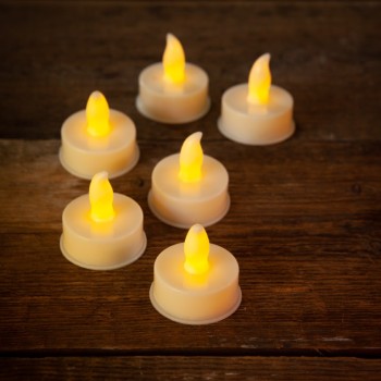 FLAMELESS LED T-LIGHTS 6-PK