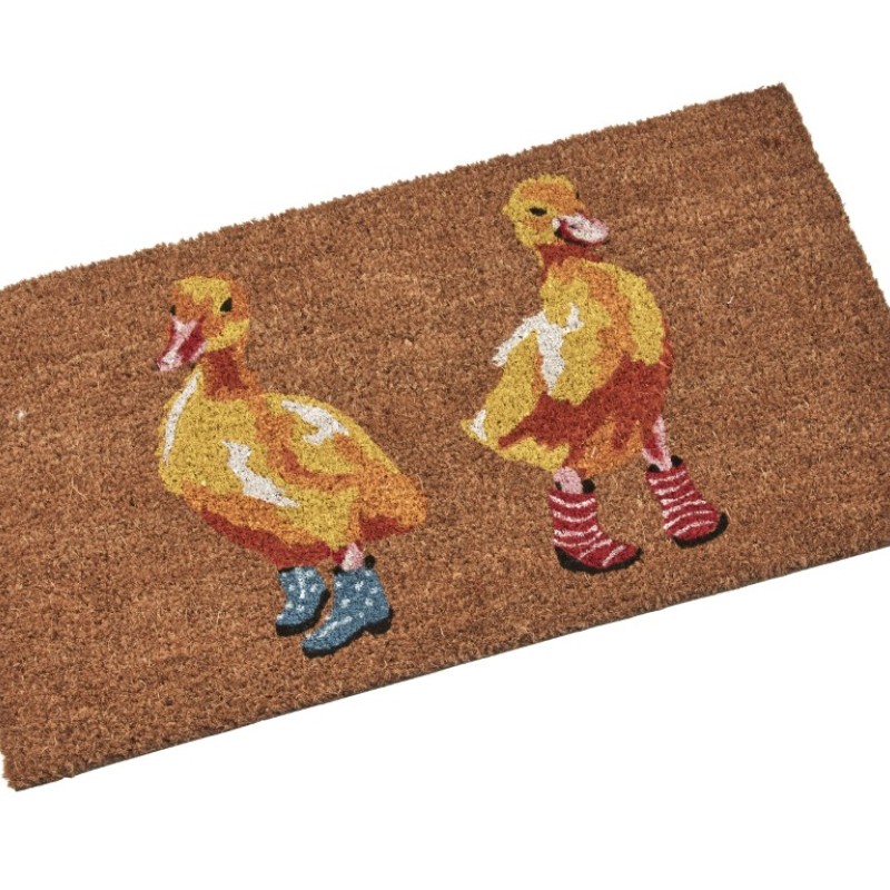SG: DUCKS IN WELLIES DOOR MAT 45X75CM
