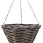 14'' FAUX RATTAN HANGING CONE - PINTO
