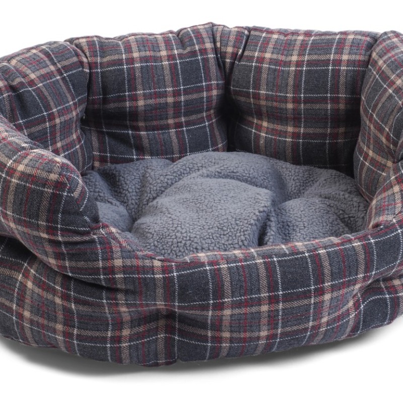 PLAID OVAL BED L