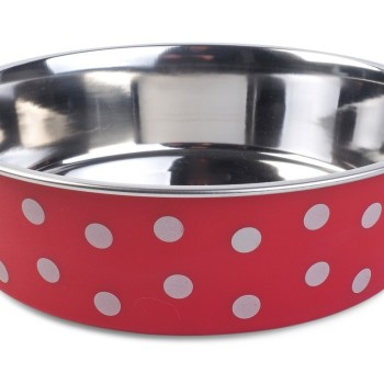 POLKA BOWL RED 17CM