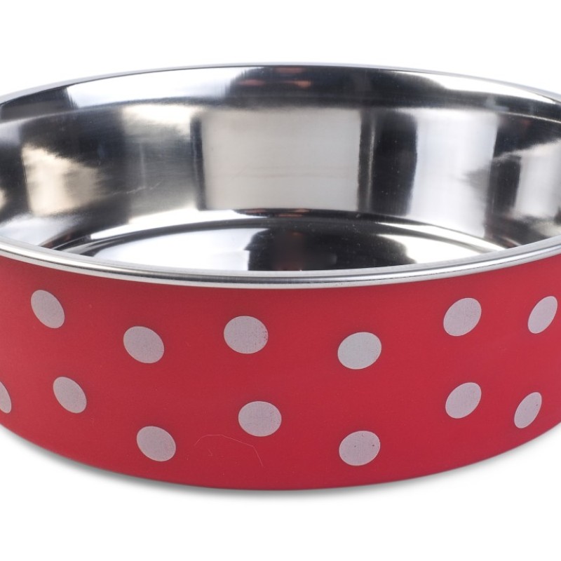 POLKA BOWL RED 17CM