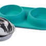 TWIN BOWL FEEDING TRAY