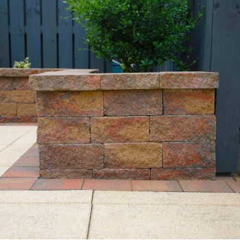 Tobermore Garden Stone Walling Copings 310/255mm x 240mm x 70mm Bracken