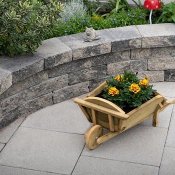 Tobermore Secura Lite retaining wall mixed length x 200mm x 80mm Slate