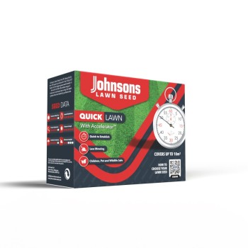 JOHNSONS QUICK LAWN SEED + ACCEL 210G