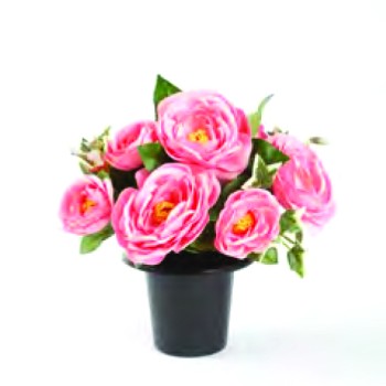 GRAVE VASE PINK / IVY