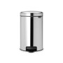 BRABANTIA PEDAL BIN 12LT BRILL STEEL