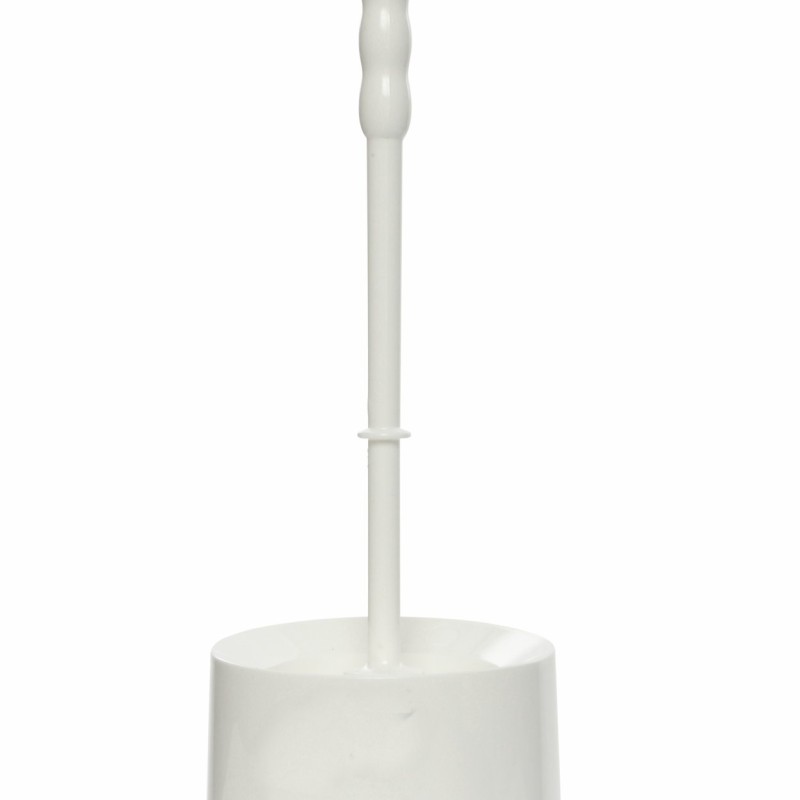 TOILET BRUSH WITH ROUND PLASTIC HOLDER