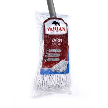 YARN MOP WITH SILVER HANDLE