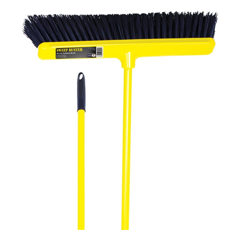 SWEEP BUSTER 50CM BROOM C/W SCRAPER HANDLED