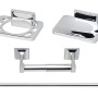 TEMA ROMA CHROME 4 PCE BATHROOM ACCESSORY SET