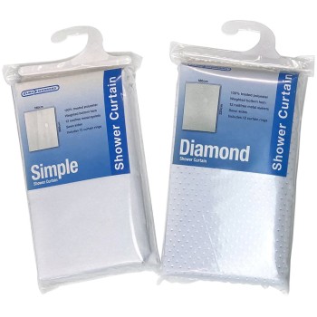 EUROSHOWERS CURTAIN WHITE DIAMOND 180X180 POLYBAG