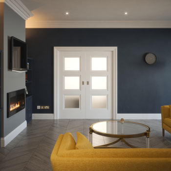 FRANKLIN WHITE PRIME 3P FROSTED GLZ DOOR 80X32X42m