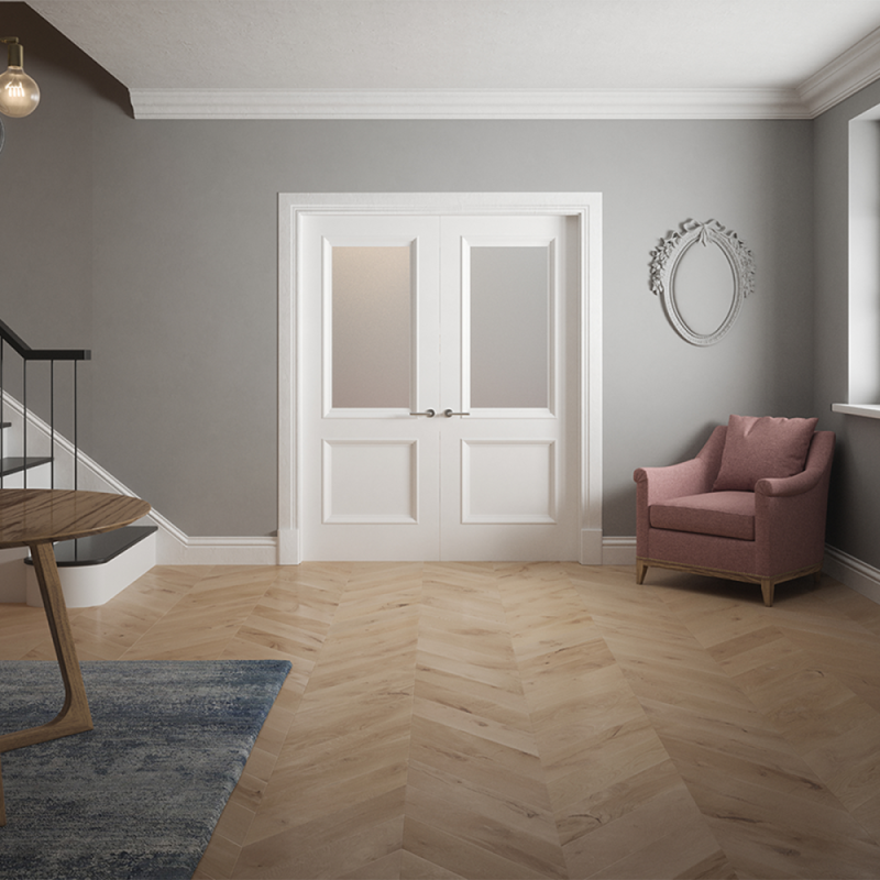 MONROE PRIMED 2P BOLECTION DOOR 78X30 ETCH GLAZED