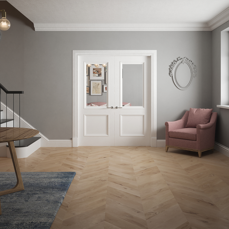 MONROE PRIMED 2P BOLECTION DOOR 80X32 CLEAR GLAZED