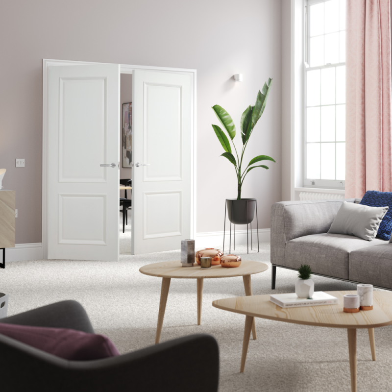 MONROE PRIMED 2P BOLECTION DOOR 80X32 CLEAR GLAZED