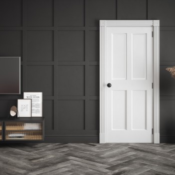 SHANNON MOULDED 4 PANEL SMOOTH DOOR 80 x 32 X 44MM