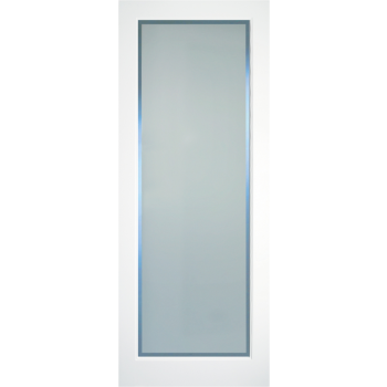 KENMORE WHITE PRIMED ETCH GLASS CLEAR BORDER 80X32