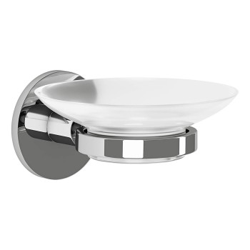 TEMA MALMO SOAP DISH CHROME WITH GLASS DISH